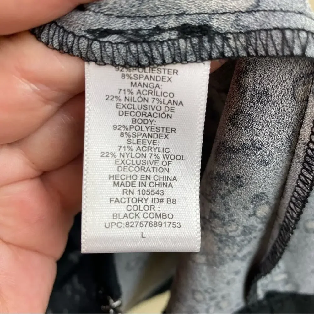 Elie Tahari Tunic Dress Size L Mesh Insert Zips Art To Wear - Picture 6 of 8